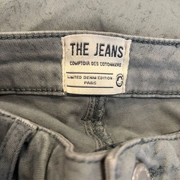 Comptoir des Cotonniers The Jeans Limited Edition Denim Teal Marled Size Medium - Picture 9 of 11